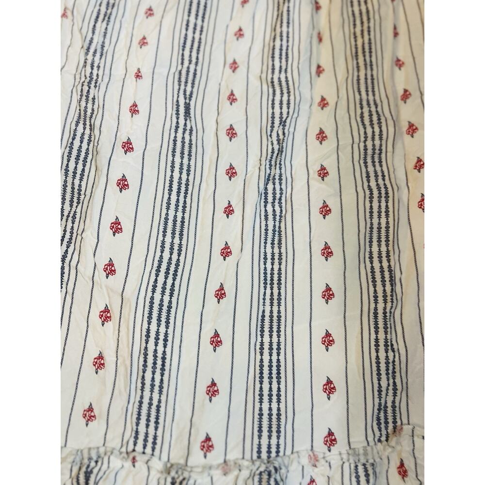 Japna Dress M Maxi Sleeveless Straps Rayon Boho White Floral Lined Granny Core - Picture 6 of 8